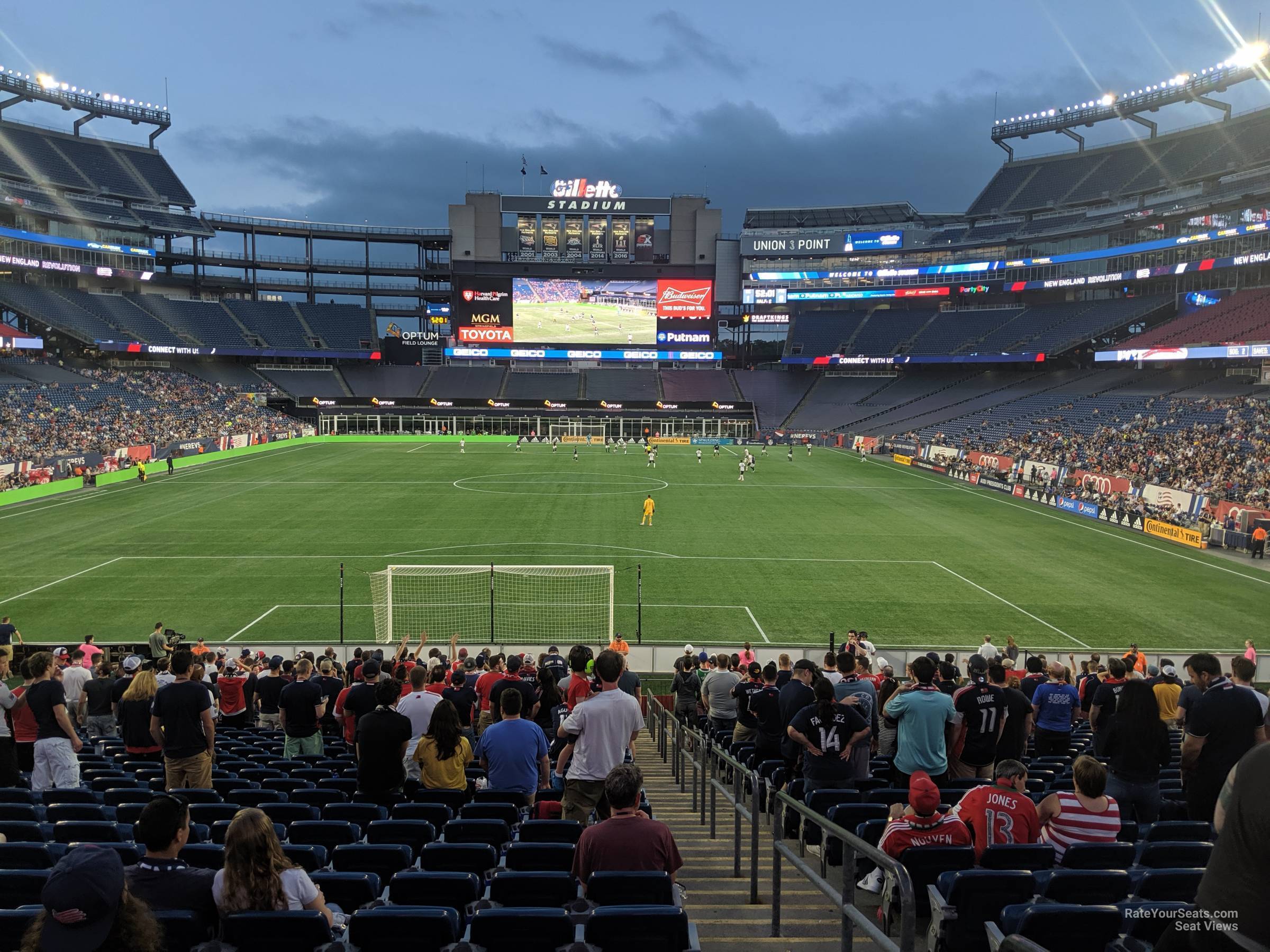 the fort ga seat view  for soccer - gillette stadium